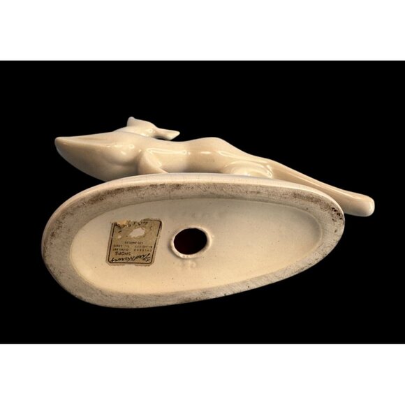 Fred Harvey Shops Art Deco Gazelle Figurine Cream Ceramic w/Sticker 7" x 6" - Picture 5 of 6